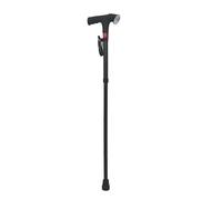 Identités, Canne de Sécurité Eclairante, Canne Pliable, Lampe LED Intégrée, Poignée Anatomique Antidérapante, Hauteur Réglable, Poids Max 110kg