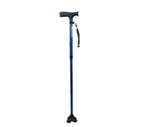 Identités, Canne Stabilicane Bleue, Stabilité Exceptionnelle, Embout 360°, Poignée Confort, Aluminium Résistant, Réglable en Hauteur, Pliante, Couleur Bleu