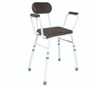 Identités, Chaise Haute Capitonnée, Coloris Gris Anthracite, Assise Confortable, Assise inclinée, Aider À Se Relever Facilement, Poids Max 160kg, pour La Douche, pour La Vie Quotidienne