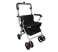 Identités, Chariot De Course Neo Baladeo, Siège Intégré, Poignée Réglable, Frein Central, Accoudoirs Souples, Aluminium, Idéal Pour Faire Ses Courses