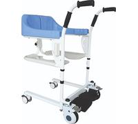 Identités, Fauteuil WC/douche et transfert Moovy, Idéal pour Lit Médicalisé, Assise Souple et Ergonomique, Ouverture d'Asisse 360°, Transfert Sécurisé, Acier Robuste, Poids Max 120 kg
