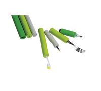 Identités, Lot de 6 tubes mousse Ergo, Améliore la Prise en Main, Couverts pour Arthrose, Couverts Adaptés Seniors, Stylo Adapté Senior, Brosse À Dents pour Senior, Vert