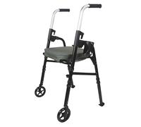 Identités, Rollator 2 Roues Modulo, Assise Confort Amovible, Assise Et Poignée Réglable En Hauteur, Aluminium Résistant, Maniable, 2 Pochettes Zippées