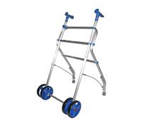 Identités, Rollator Air 2 roues, Coloris bleu, Ultra léger, Poignées Anatomiques, Pliable et Compact, Poids Max 100 kg, Idéal pour passage étroits (48,5 cm), Améliore la Mobilité