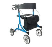 Identités, Rollator Neo Easy, Bleu Électrique, Aluminium, Ultra-Léger, Poids Max 136kg, Accessoires Pratiques, Pliable, Compact, Pour Extérieur