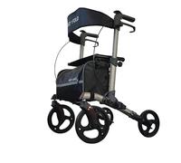 Identités, Rollator Neo Fold Evolution, Dossier Confortable, Sac Inclus, Freins Performants, Maniable et Stable, Larges Roues, Pliable avec Clapet de Sécurité, Léger, Transportable, Coloris Gris Mat