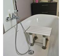 Identités, Siège de Bain Sicile, Hauteur 20 cm, Aide À la Mobilité, Résistant à Un Poids jusqu'à 190 kg, Ecoulement Naturel de l'eau, Fixation Ventouse Sécurisée, Installation Simple