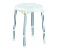 Identités, Tabouret de Douche Capri Rond, Améliore la Mobilité dans la Douche, Stabilité, Adapté pour Les Espaces Réduits, Assemblage sans Outil, Poids Léger de 1,6 cm, Poids Max jusqu'à 120 kg
