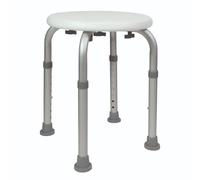 Identités, Tabouret De Douche Chypre, Assise Ronde, Réglable en Hauteur, Aluminium, Améliore Mobilité, Montage sans Outils, Poids Max Supporté 120kg