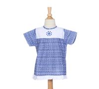 ideo chemisiers et blouses fille de couleur bleu