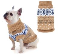 Idepet Chien Pet Pull, Hiver Chaud Chien Chat Cavaliers Vêtements, Confortable Manteau pour Animaux De Compagnie Costume Chiot Jumper Chaton Pull Vêtements pour Petits Chiens Moyens Grands Chats
