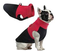 Idepet Gilet en polaire pour chien avec fermeture éclair - Pull chaud à capuche pour chiens - Veste avec anneau en D - Manteau d'hiver pour temps froid - Pull en tricot pour animaux de compagnie