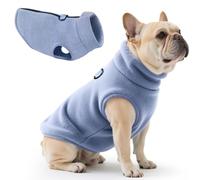 Idepet Gilet en polaire pour chien - Pull à capuche zippé chaud pour chiens - Veste avec anneau en D - Manteau d'hiver pour temps froid - Pull en maille pour animaux de compagnie - Sweat-shirt pour