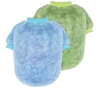 Idepet Lot de 2 sweats pour chien (vert, bleu, XL)