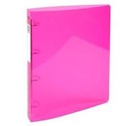 Exacompta Classeur semi-rigide PP Iderama 4 anneaux ronds Ø30 mm Dos 40 mm A4 Maxi Rose