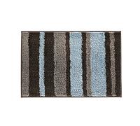 iDesign 18970Eu Stripz Tapis Microfibre Polyester Moka/Gris 50 X 80 cm