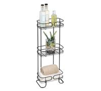 iDesign 27907EU Neo étagère, Rangement Salle de Bain en métal à Trois étage pour Le shampooing et Le Gel Douche, Noir Mat, Taille unique