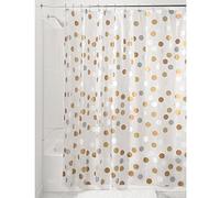 iDesign 32280EU Rideau de Douche Motif Gilly Dot PEVA Métallique 183 x 183 cm