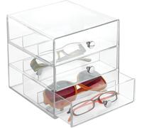 Idesign 35330eu Clarity Boîtier À Lunettes Avec 3 Tiroirs Empilables Transparent