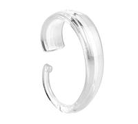 iDesign 76820Eu Rideau de Douche de Salle de Bain Avec Crochet en C Pack de 12, Transparent Plastique Clair 6,05X4,45X1,27 cm