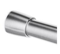 iDesign 78570Eu Forma Barre pour Rideau de Douche à Tension Constante Taille M Acier Inoxydable Brossé 109 à 190 cm, Argenté Mat