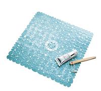 iDesign 80211EU Pebblz Tapis de Douche Bleu 34,29 x 23,37 x 12,7 cm