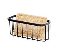 iDesign 84707, porte-éponge Gia AA8, organiseur d'évier en métal inoxydable pour éponge et grattoir, noir mat normal