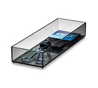 iDesign 95322EU Organisateur Table à Maquillage, séparateur tiroir de la Collection Exclusive Sarah Tanno, Article de Makeup Organizer en Plastique à Combiner, Gris, 10,2 x 30,5 x 5 cm