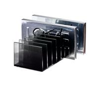 iDesign 95329EU Makeup Organizer, boîte 7 Compartiments pour Palette Collection Exclusive Sarah Tanno, Rangement Maquillage en Plastique, Gris, 20,5 x 10,2 x 9,3 cm