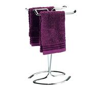 iDesign Axis Porte Serviette Sur Pied, Petit Seche Serviette en Métal, Argenté