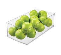 iDesign Bac de rangement en plastique recyclé avec poignées intégrées, 40,6 x 20,3 x 12,7 cm, transparent