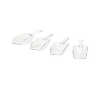 iDesign Basic Pelle de Cuisine pour 1/3 Tasse, Grande Pelle en Plastique, Lot de 4 Mesurettes, Transparent