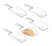 iDesign Basic Pelle de Cuisine pour 2 Cuillères à Soupe, Moyenne Pelle en Plastique, Lot de 5 Mesurettes, Transparent
