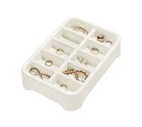 iDesign boîte Rangement Plastique avec 10 Compartiments, boîte de Rangement en Plastique recyclé sans BPA, boîte à Bijoux et Accessoires, Blanc