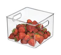 iDesign Cabinet/Kitchen Binz boîte de rangement, grand bac de rangement pour réfrigérateur en plastique, transparent, Clear - Set Of 1
