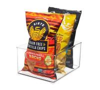 iDesign Cabinet/Kitchen Binz Boîte de Rangement, Grand Bac pour Réfrigérateur en Plastique, Transparent