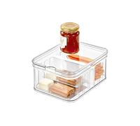 iDesign Casier Rangement pour Frigo, Petit Bac Alimentaire en Plastique sans BPA, Bac Rangement pour la Cuisine ou le Bureau, Transparent