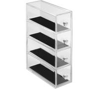iDesign Clarity Jewelry boîte de rangement pour bijoux, boîte à bijoux pivotant en plastique, coffret à bijoux pour montres, etc., transparent