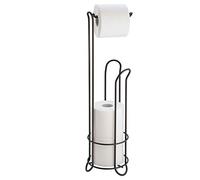 iDesign Classico Distributeur Papier Toilette, Porte-Rouleau WC en métal sans perçage, Couleur Bronze