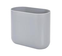 iDesign corbeille de salle de bain, poubelle salle de bain fine en plastique, petite poubelle de salle de bain pour les cosmétiques, gris