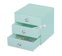 iDesign Drawers organisateur maquillage, boite de rangement en plastique pour cosmétiques, maquillage, etc., boite tiroir à 3 tiroirs,vert menthe
