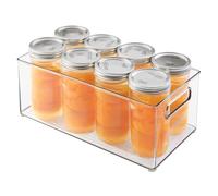 iDesign Fridge/Freeze Binz box de rangement pour frigo, grande boite de rangement empilable en plastique, transparent