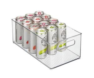 iDesign Fridge/Freeze Binz box de rangement pour frigo, grande boite de rangement empilable en plastique, transparent