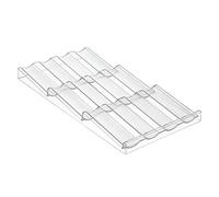 iDesign iDesign 66220Eu Rangement de Tiroir de Cuisine Plastique Clair 20,42 X 39,5 X 2,95 cm