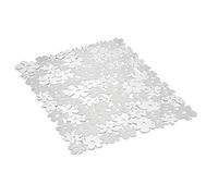 iDesign iDesign Blumz Tapis Évier - Grand Fond Évier en Plastique Pvc - Protection Évier pour Lavabo - Transparent, 12.5" x 16"