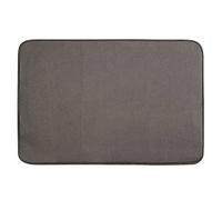 iDesign iDry tapis de sechage, très grand tapis égouttoir vaisselle en polyester, tapis évier fin pour un séchage rapide, moka/ivoire