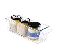 iDesign Linus Bac Alimentaire, Petit Organisateur de Cuisine en Plastique Avec Poignées, Transparent