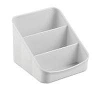 iDesign Linus support épices à 3 niveaux pour armoire de cuisine, porte-épices en plastique pour pots à épices, sachets de thé, etc., gris clair
