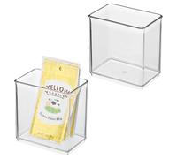 iDesign Lot de 2 bacs de rangement intérieurs profonds Transparent Fabriqué aux États-Unis