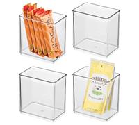 iDesign Lot de 4 bacs de rangement intérieurs profonds Transparent Fabriqué aux États-Unis
